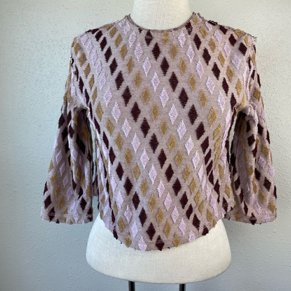NWOT Free People Cropped Sweater Top Size M